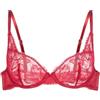 Dorina Perfect Lace Reggiseno Plunge Non Imbottito con Ferretto - Design Sagomato & Sollevamento Naturale - vestibilità Regolabile, Rosso