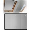 NEPHRA Pellicola per Vetri Finestre, 6MM Pellicola Oscurante Vetri Finestre a Doppia Faccia in Alluminio, Pellicola Specchio Riflettente per Vetri Finestre Isolamento Termico (Size : 60x180cm)