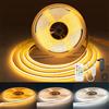 YIFMOO Striscia LED CCT COB, 5 m, dimmerabile, con telecomando e alimentatore, 24 V, 2880 LED, luce bianca calda, con 9 modalità, 2700 K-6500 K, IP65, per soggiorno, camera da letto, bagno, cucina