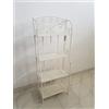 Euronovità EN-222296 Étagère Rettangolare con 4 Ripiani Stile Provenzale in Ferro Battuto colore Panna. H156 X 30 X 59 Cm