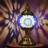 Maimeili Lampada da tavolo in mosaico esotico turco con stile marocchino fatto a mano Vetro decorativo Lampada retro Ombra con USB Luci da scrivania decorative Luci da letto per camera da letto