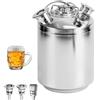 Hanured Botte per la Pulizia della Birra, 10 l, 3 Teste con Coperchio, Incluso A, S, G, impianto di spillatura e pulitore per Tubi della Birra