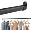Poskena Asta appendiabiti regolabile per interni, ovale, colore nero, a parete, 25 mm, 43 - 221 cm