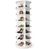 Generico BDIT Accessori Scarpiera Girevole 360°, 7 Livelli con 28 Scomparti, Mobile Porta Scarpe Salvaspazio 147,4 x 59 cm, Scarpiera Rotante per Scarpe, Borse e Accessori, Bianca