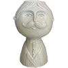 Edg - vaso decorativo in ceramica busto uomo