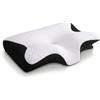 Generico DI.ENNE SHOP Cuscino Cervicale a Farfalla in Memory Foam, Ortopedico, Guanciale Ergonomico per Dolori al Collo e Spalle, Fodera Traspirante e Lavabile