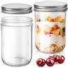 Showvigor 2 Pack Barattoli Mason Jars Bocca Larga - Contenitori in Vetro da 500ml con Coperchi Ermetici Ldeali per: Marmellata, Miele, Gelatine, Bomboniere, Salse, Preparazione Alimenti.