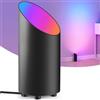 GeyouLux 5W RGBW LED Uplight Dimmerabile Lampada da Terra con Telecomando | 16 Milioni Di Colori LED Pavimento, Controllo Tramite App, Timer, per Soggiorno/Camera da Letto/Giochi/Musica, Nero 1 Pezzi