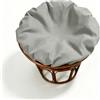 HUIZHENSHENG Fodera Per Cuscino Per Sedia Papasan ,Resistente All'acqua Fodera Per Cuscino Morbido Papasan Con Cerniera Rimovibile Per La Decorazione Di Mobili Pe(Size:Diameter 120cm (47.2 in),Color:Grigio chiaro)