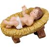 Generico Statua di Gesù Bambino nella mangiatoia, statuetta di Gesù Bambino nella mangiatoia | Figure del presepe di Natale in resina,Figurine del Presepe Bambino Gesù Cristo nella mangiatoia per decorazioni n