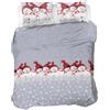 PELLECCHIA 1969 | Parure Copripiumino Matrimoniale 100% Cotone, Completo di Sacco 250x200cm e 2 Federe 52x82cm, Made in Italy Fantasia (Snowman Rosso, Matrimoniale)
