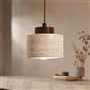 CLMETHE Lampade a sospensione in travertino naturale Lampada a sospensione nordica giapponese Wabi-Sabi Accento in legno di pietra naturale per sala da pranzo con isola cucina,walnut color 12x10cm