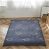 Generic Coprimaterasso Futon con Cerniera,Fodera in Cotone 100% per Materasso Tradizionale Shikibuton Futon,Copertura Protettiva per Tappetino Tatami,Lavabile (Senza Materasso),Whale,Twin/90x200cm
