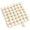 Glaciart One Palline in feltro di lana, 60 pezzi, 2,5 cm, realizzate a mano, colore bianco puro, sfuse piccole per infeltrimento e ghirlanda