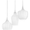 G.E.A. Luce Lampadario Moderno Gea Luce Cleofe S3 E27 Led Vetro Bianco Lampada Sospensione