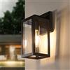HLFVLITE Lampada Da Parete Esterna Per Portico, Ingresso, Porta, Patio E Garage - Ip44 Impermeabile, Max 60w E27, Nero, Alluminio