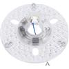 Aumotop Ventilatore da Soffitto Pannello LED Dissipazione Efficiente del Calore per Luci Ventilatore Alluminio 18W Funzione di Memoria Regolabile in 3 Colori per Lampadari (130 mm)