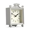 Jones Clocks® Parlour orologio da camino | Piccolo orologio da viaggio | Grigio chiaro | Elegante cassa quadrata decorativa | Perfetto per camino, mensola, tavolo o comodino
