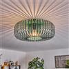 hofstein Lampada a soffitto Wemude, lampada a soffitto in metallo in verde, effetto luce retrò con look a traliccio, Ø 40 cm, attacco E27. senza lampadine
