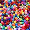 Lnvision 1000 perline Pony con foro grande, 6 x 8 mm, in acrilico, colorate, per collane, bracciali, creazione di gioielli