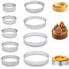 mimzemamz 9 Pezzi Anello Microforato Crostata,Stampo Crostata Microforato in Acciaio,Coppapasta Tondi in Diverse Misure,Stampi per Dolci,Ciambelle,Fondente,Mousse,Pasticceria Fai da Te