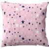 PinkZebra 35 x 35 cm, federa per cuscino, per bambini, in 100% cotone, Öko-Tex Standard 100, con chiusura lampo, made in EU, stelle rosa