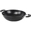 YASTA Padella Wok 32 cm Antiaderente Acciaio Carbonio con Manici Cucina Orientale