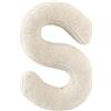 TexLom Cuscino a Forma di Lettera Alfabeto - Iniziale in Morbido Peluche dalla A alla Z - Cuscino Arredo Decorativo per Camera, Letto e Divano - Colore Panna, Effetto Velluto Soft Touch (S)