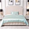 THXSILK Set di biancheria da letto in seta da 25 Momme, copripiumino da 135 x 200 cm e federe da 40 x 80 cm, ipoallergenico, in seta di gelso, ultra morbido e liscio, azzurro