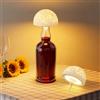 LAI HO Lampe De Bouteille Sans Fil, Lampe De Table Tactile Rechargeable Avec Ombre-Lampe, 3 Couleur Température + 7 Couleurs éclairage Rvb, Idéal Pour La Maison Bar Restaurant Décor De Fête