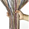smilegirl, Tenda a fili per porta, zanzariera, divisorio, glitter, stile rétro, per porte e finestre, pannello decorativo per feste (colorata)