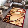 TAPISO Antogya Tappeto Salotto Tradizionale Soggiorno Beige Rosso Motivo Fiori Floreale Geometrico Astratto 70 x 140 cm
