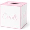 Wusejosapi Scatola per Biglietti di Auguri, Colore Bianco-Rosa, Scatola per Lotteria con Fessura per Matrimoni, Compleanni, Baby Shower, anniversari e Tutte Le celebrazioni Festive