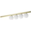 Ideal Lux BINOMIO Plafoniera Globo a 4 Luci in Ottone