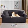 PETCUTE Copripoltrona Elastico copridivano Spessi Fodera Poltrona in Velluto Copri Poltrona Singola Elasticizzati Grigio Scuro