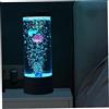 Generic Lampada a forma di pesce a bolle, cambia colore, sensoriale, USB e alimentato a batteria, con telecomando, per scrivania, ufficio, casa, decorazione, colore: nero