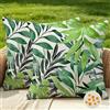 Cozslum Federe Cuscini Divano 50x50 Verde Foglie Tropicali Esterno Impermeabile Copricuscini Decorativi Primavera Estate Fodere Quadrate per Cuscino per Giardino Camera da Letto Soggiorno Set di 2