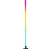 Brilliant Lampada da terra LED RGB brillante | 150 cm di altezza | lampada da terra | Lampada da terra LED RGB, 150 cm, RGB digitale, sensore musicale, dimmerabile, nero