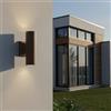 TOT ELECTRIC Applique Esterno a Cilindro GU10 Marrone Luce Sopra e Sotto Up Down Lampada da Parete Moderna per Giardino Terrazzo Balcone Garage e Ingresso
