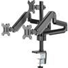 Deltaco Supporto per braccio monitor a triplo gas con inclinazione da 17 "a 27"