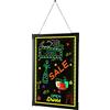 DeeDuud Lavagna pubblicitaria luminosa a LED, 80 x 60 cm, lavagna pubblicitaria con 7 colori chiari, 18 combinazioni, 8 evidenziatori, telecomando, lavagna pubblicitaria per decorazione poster