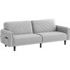 Yaheetech Divano letto largo 200 cm, divano 2/3 posti con funzione sonno