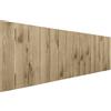 DHOME Testata in legno riciclato MDF Pallet Style letto verticale Pallet Raccordi inclusi (145cm, Legno cambriano)