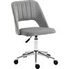 Vinsetto Sedia da Ufficio Ergonomica Girevole 49x60x79-91cm Grigio
