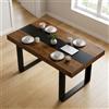 Songvas Tavolo da Pranzo 160x80x75 cm, Tavolo Rettangolare per 6-8 Persone, Design Industriale, Pannello Truciolare da 15 mm, Ideale per Sala da Pranzo, Cucina, Soggiorno e Ufficio (Effetto legno retrò)