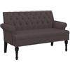 Generico Panca con Schienale Marrone Scuro 120x62x75,5 cm in Tessuto,Mobili,Panche,Marrone,17.4 kg,372123