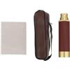 TOVINANNA Cannocchiale Pirata Retrò Allungabile 25x30, Monocolare Leggero | Campeggio e Cosplay, Colore Caffè, Custodia in Cuoio, Sacchetto e Manuale