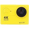 BJdfgE Mini Macchina Fotografica di Azione 4K Riprese Video Sport 720P/30FPS WiFi Schermo da 2.0 pollici 170D Subacquea Impermeabile casco a distanza(Yellow)