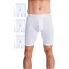 FINN Boxer lunghi da uomo in morbido cotone biologico, confezione da 3 mutande traspiranti da uomo, bianco, L