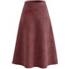 heekpek Gonna Midi Donna Autunno Invernale Vita Alta Elegante,Bordeaux,M